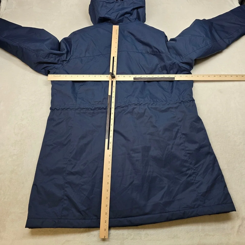 LL Bean Winter Warmer Jacket Womens 1X Plus Blue Insulated Parka Hooded‎